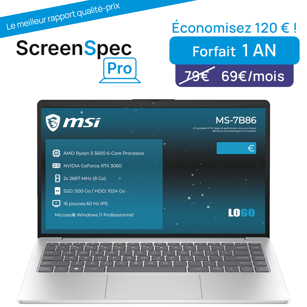 Offre ScreenSpec Pro Licence 1 an