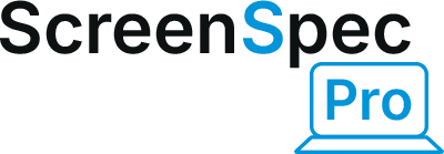 Logo de ScreenSpec Pro, le logiciel qui affiche les caracteristiques et informations de vente vente directement sur les écrans des laptops