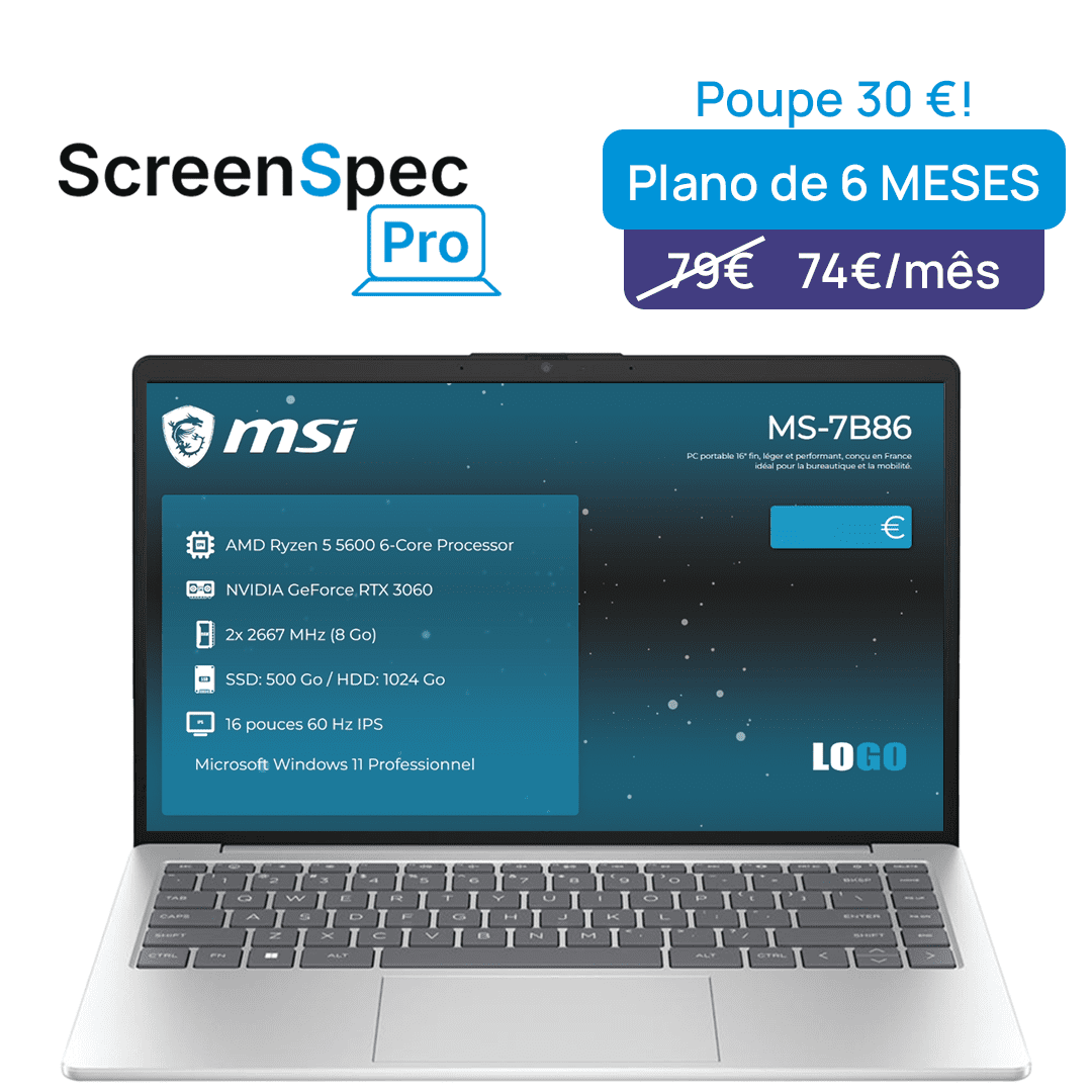 Oferta ScreenSpec Pro - Licença de 6 meses